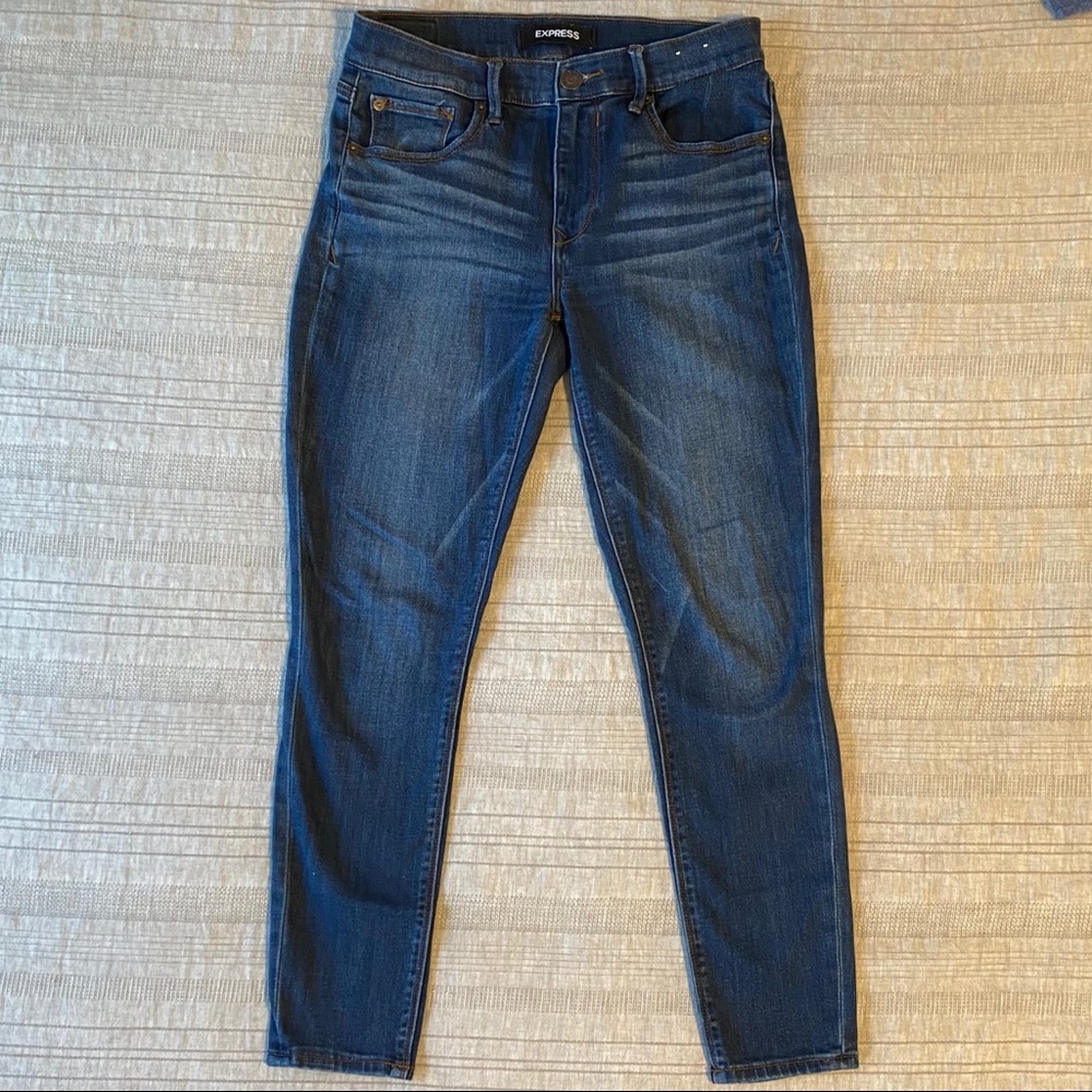 Express Mid-Rise Jeans - Size 4 short